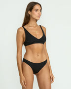 Sol Searcher Lowrider Full Bikini Bottoms - Black Pebble
