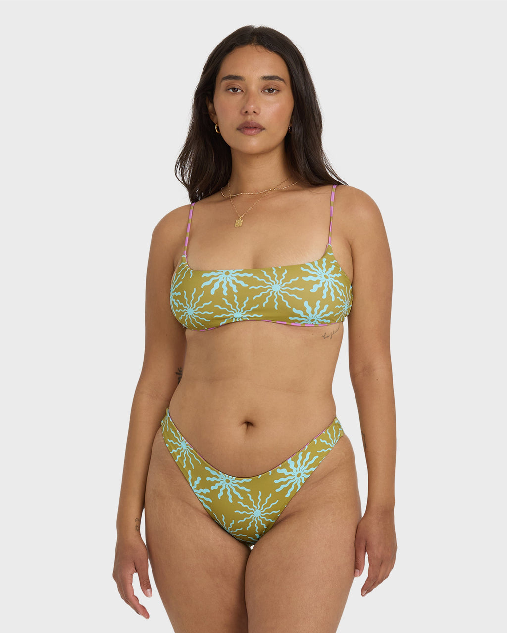 Sun Fired Reversible Hike Bikini Bottom - Moss