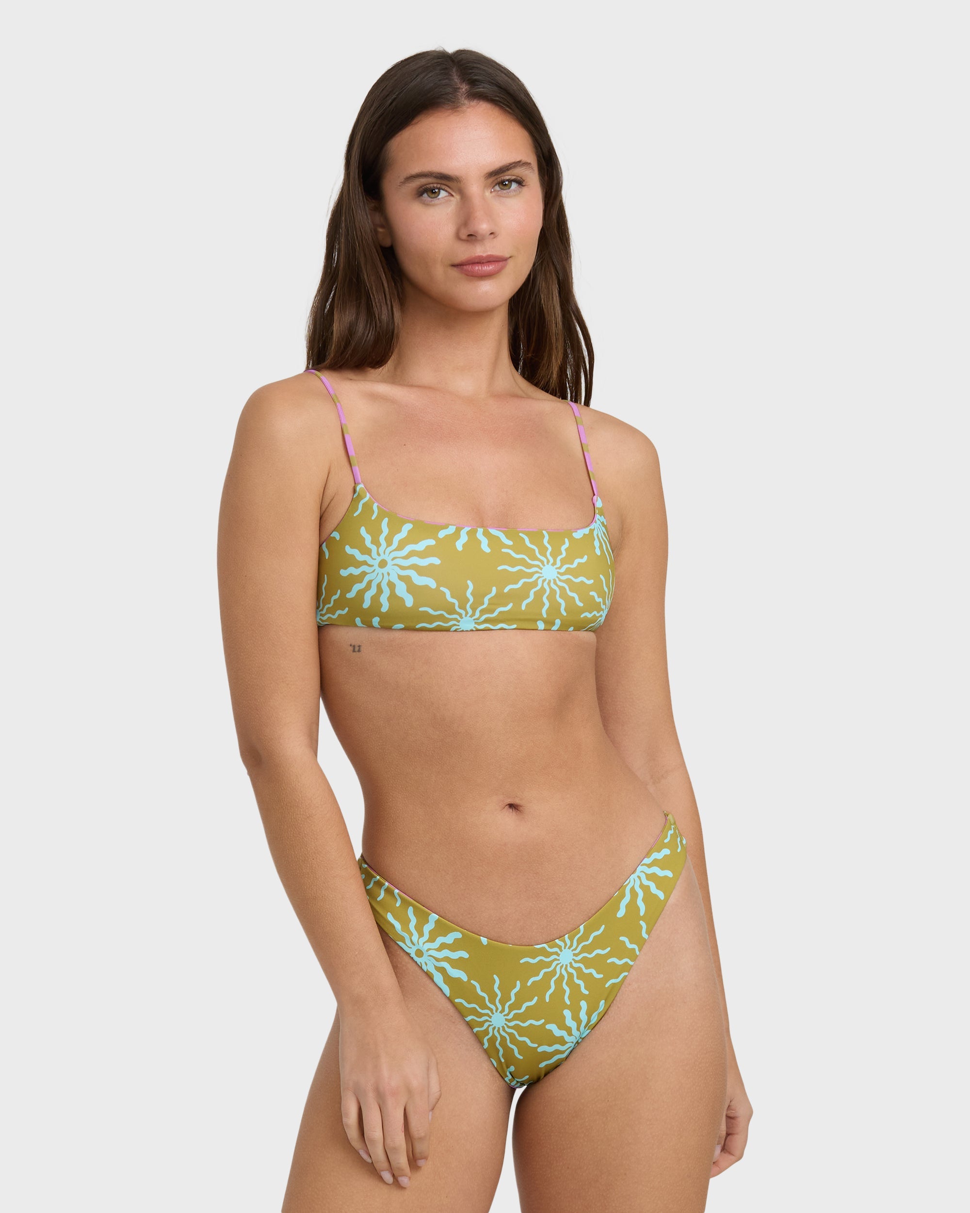 Sun Fired Reversible Hike Bikini Bottom - Moss