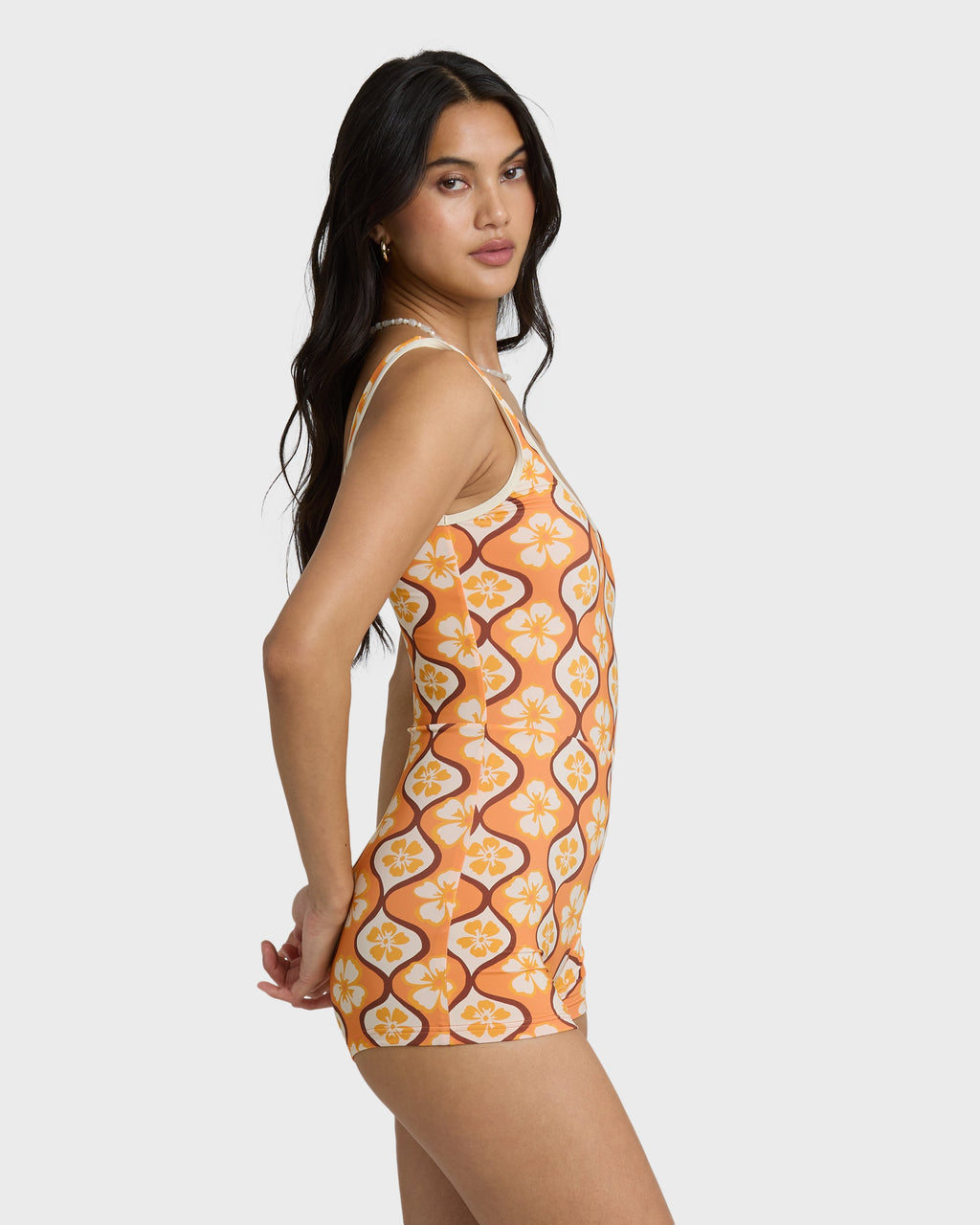 Sol Groove Retro Surf Suit - Tangerine