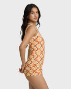 Sol Groove Retro Surf Suit - Tangerine