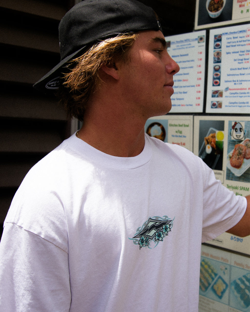Biscus OG Short Sleeve Cotton T-Shirt - White