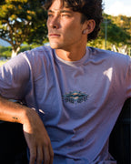 Biscus OG Short Sleeve Cotton T-Shirt - Purple Ash
