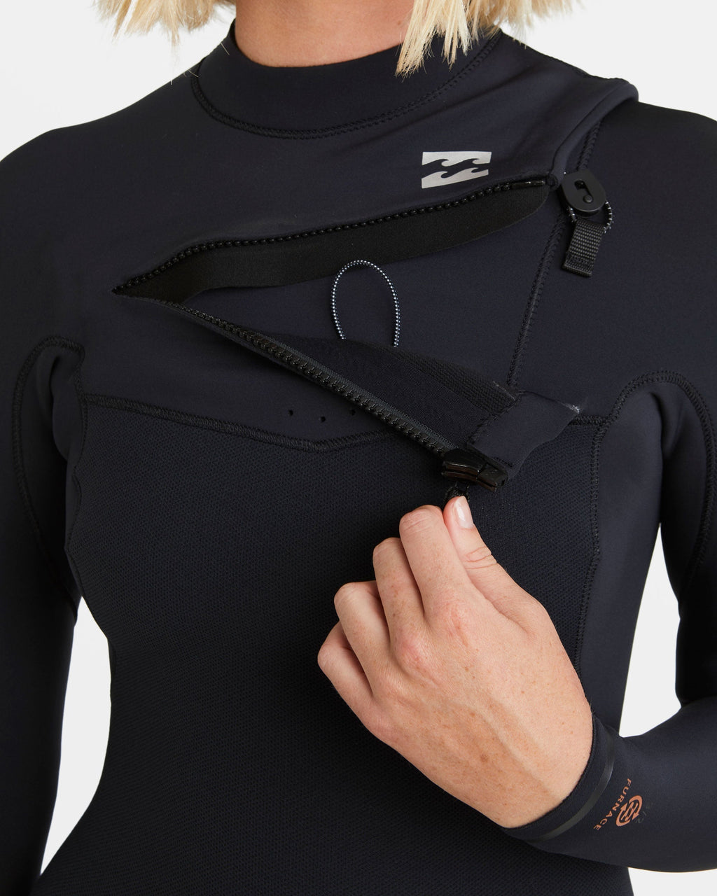 4/3mm Furnace Natural GBS Chest Zip Fullsuit - Black Tiki