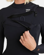 3/2mm Furnace Natural GBS Chest Zip Fullsuit - Black Tiki