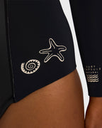 2mm Salty Dayz Long Sleeve Springsuit - Glideskin Black