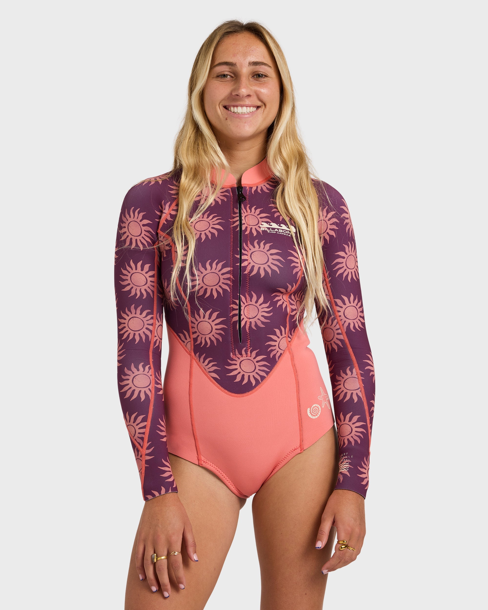 2mm Salty Dayz Long Sleeve Springsuit - Eggplant