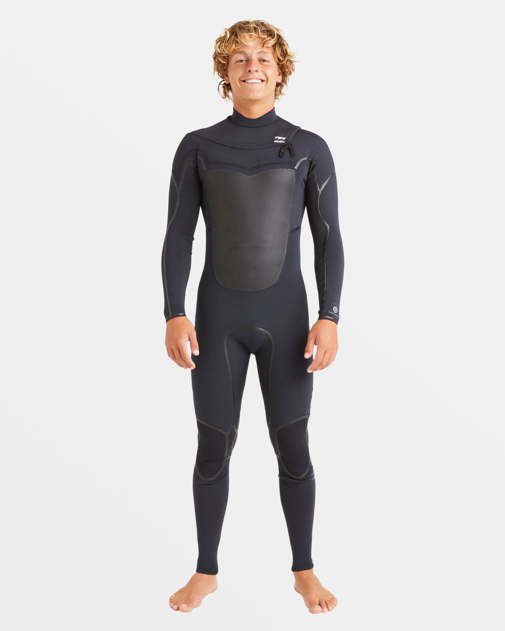 3/2mm Absolute Natural+ Upcycler Liquid Seal Chest Zip Wetsuit - Black