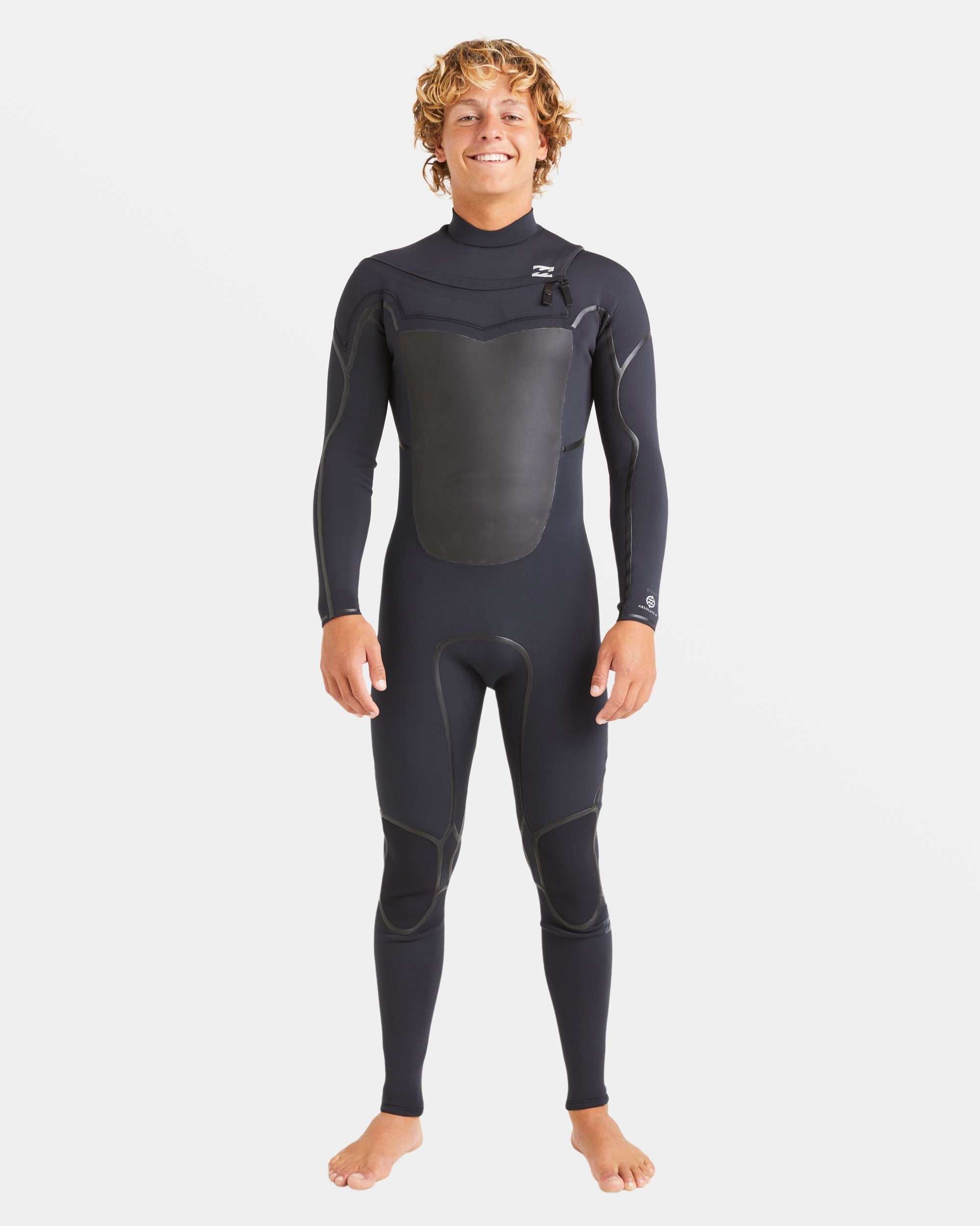 3/2mm Absolute Natural+ Upcycler Liquid Seal Chest Zip Wetsuit - Black