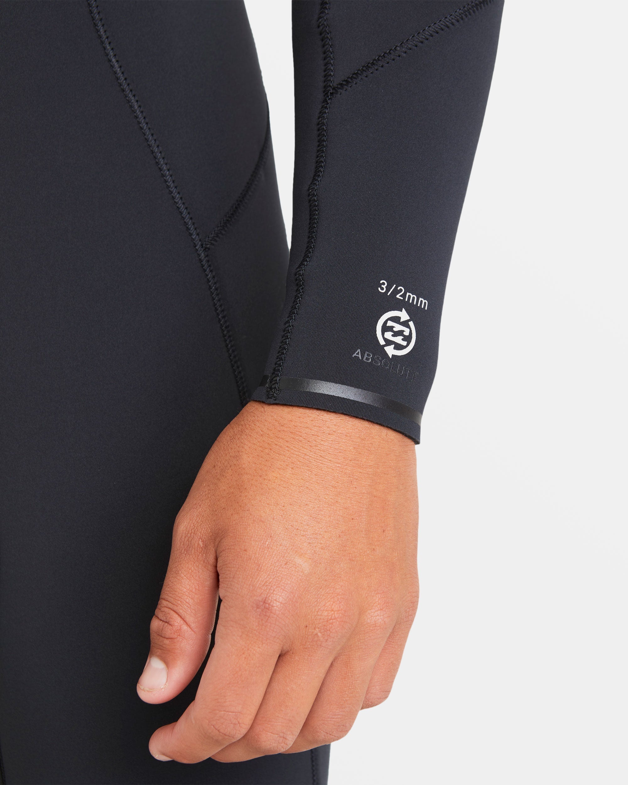 3/2mm Absolute Natural Upcycler GBS Chest Zip Wetsuit - Black