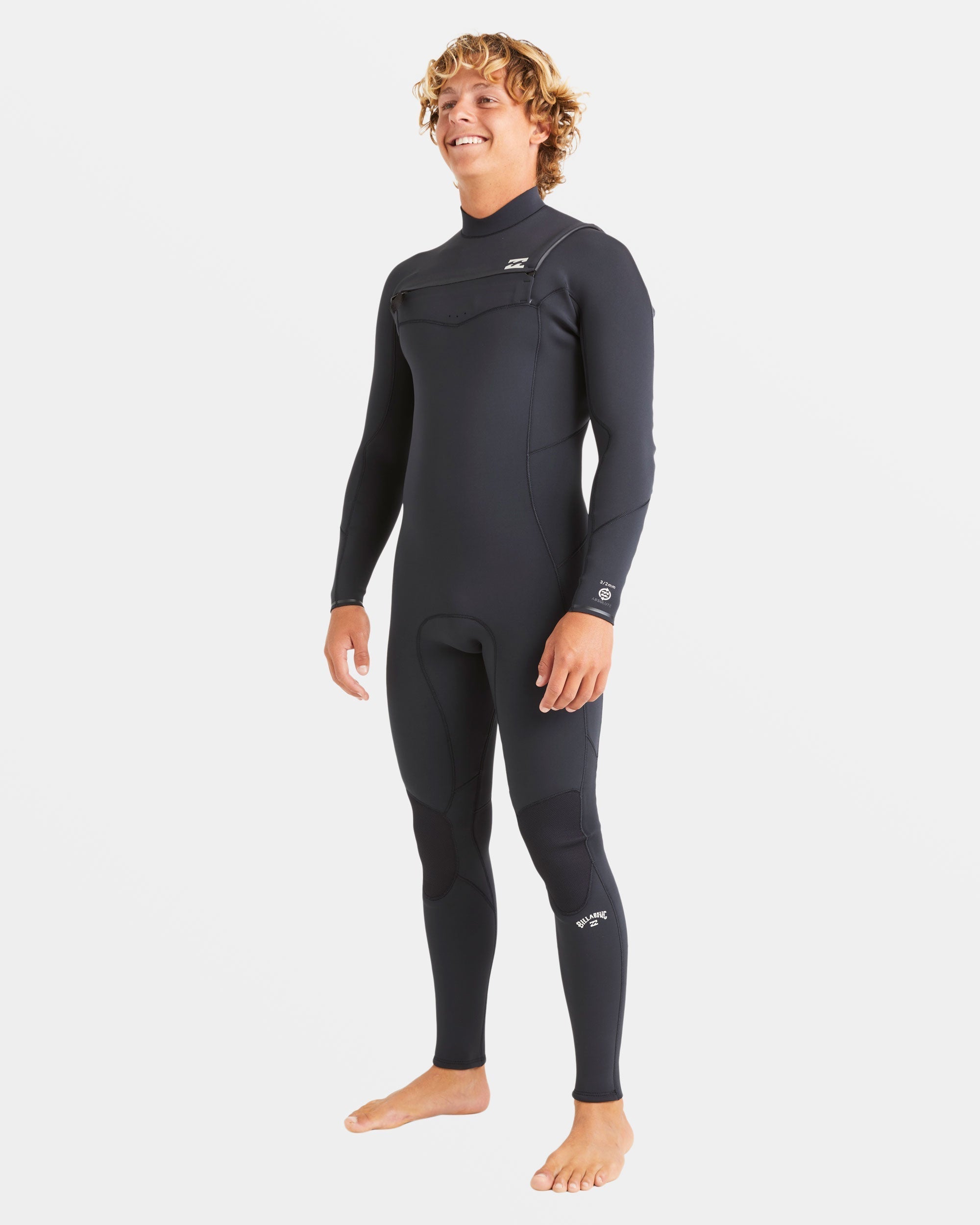 3/2mm Absolute Natural Upcycler GBS Chest Zip Wetsuit - Black
