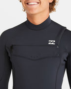 4/3mm Absolute Natural Upcycler GBS Chest Zip Wetsuit - Black