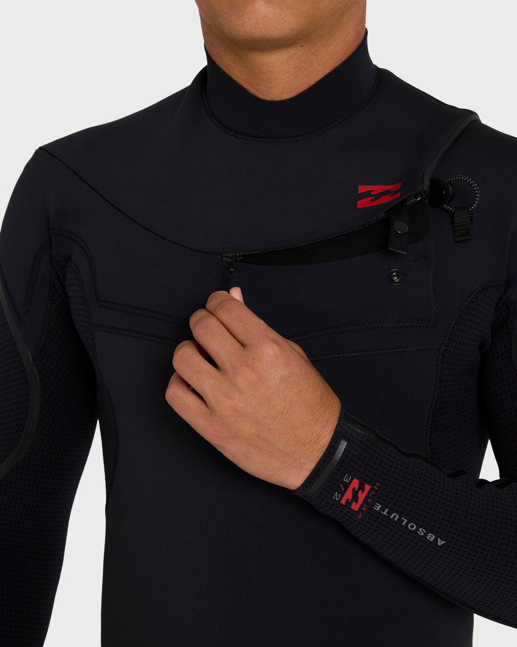 3/2mm Absolute Ultra Chest Zip Full Wetsuit - Black
