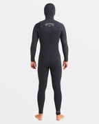 6/5mm Furnace Natural Upcycler Welded Chest Zip Wetsuit - Black