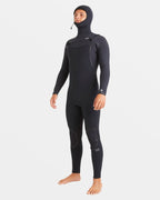 6/5mm Furnace Natural Upcycler Welded Chest Zip Wetsuit - Black
