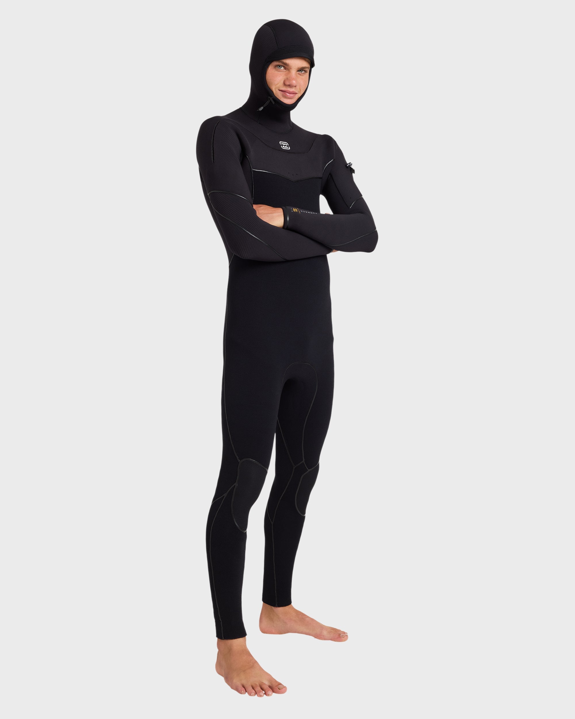 4/3mm Furnace Ultra Gullwing Hooded Full Wetsuit - Black