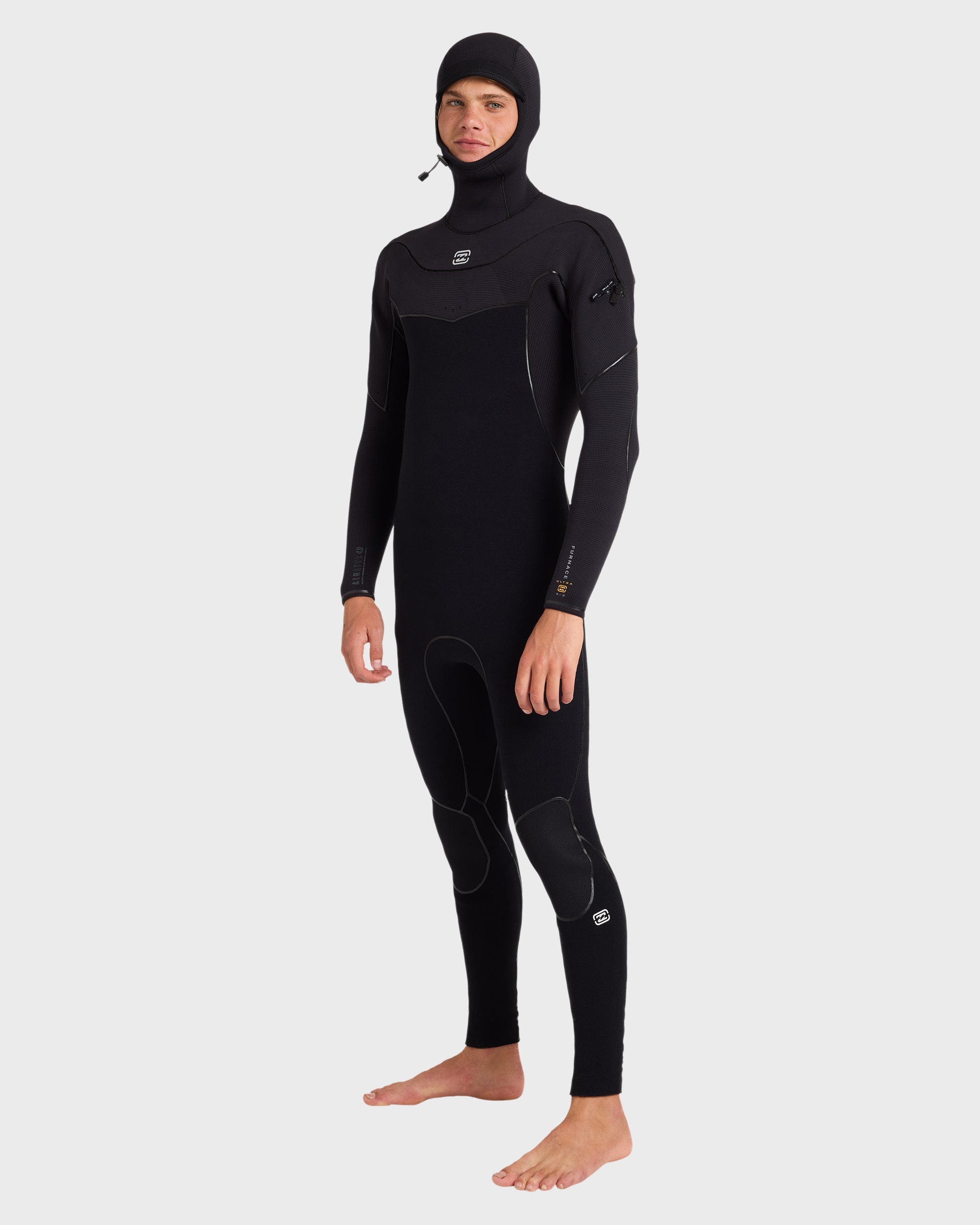 4/3mm Furnace Ultra Gullwing Hooded Full Wetsuit - Black