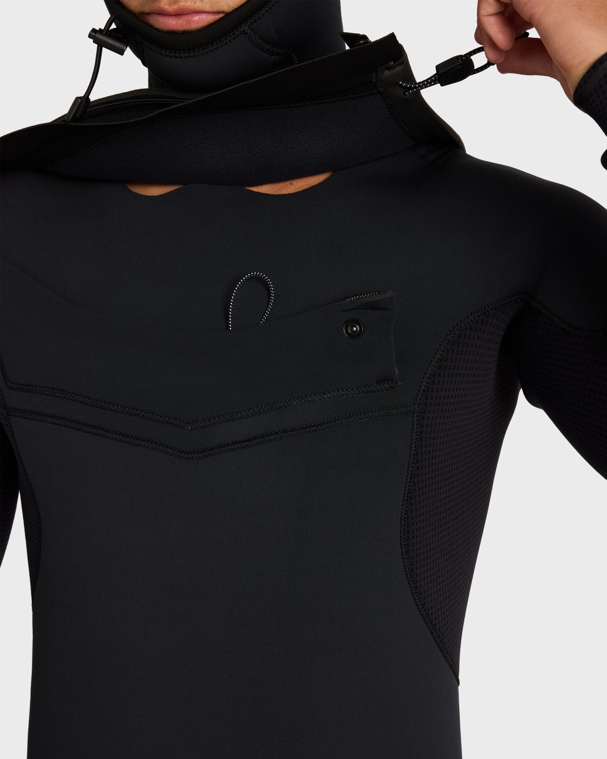 5/4mm Absolute Ultra GBS Hooded Chest Zip Full Wetsuit - Black