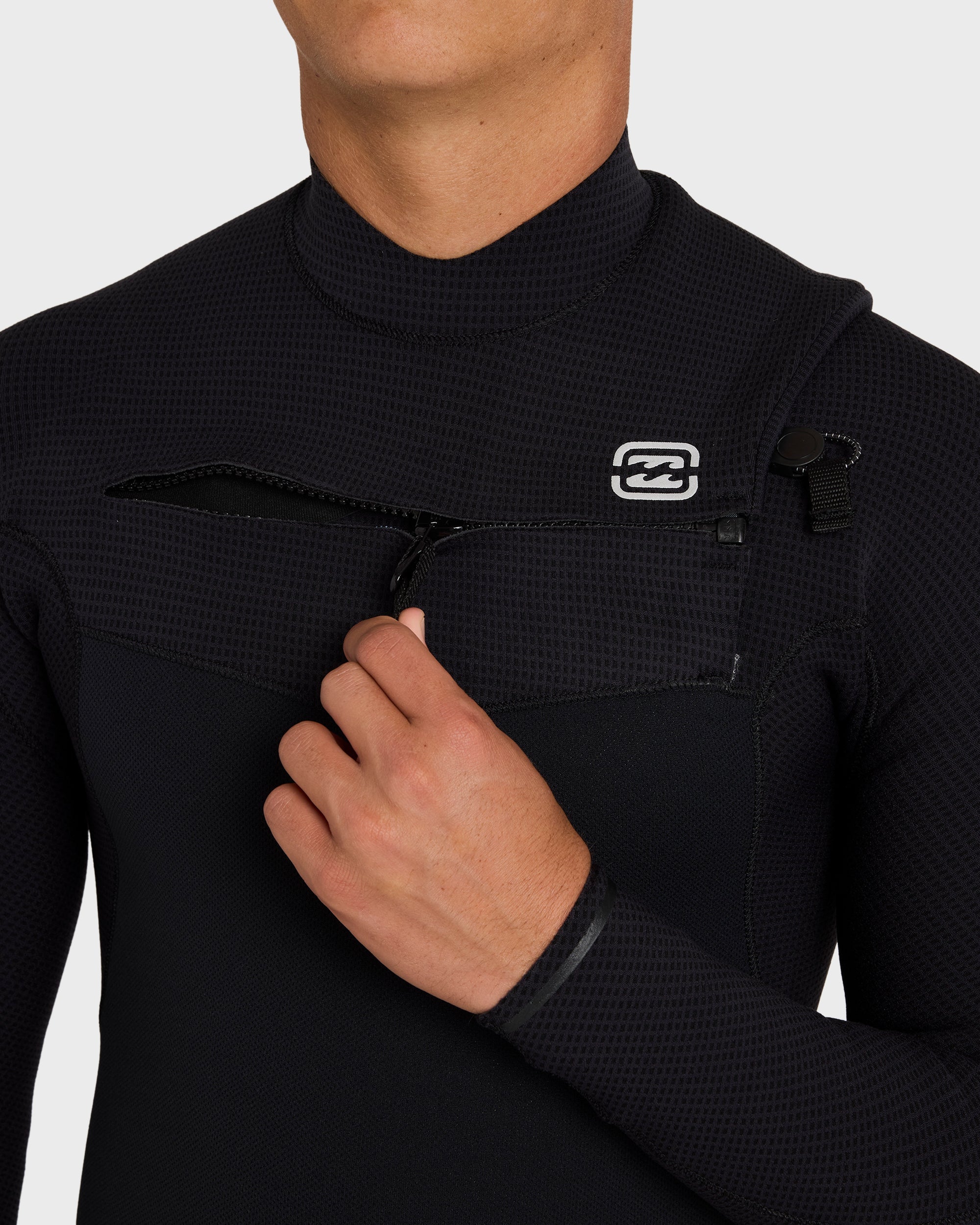 2/2mm Furnace Revo Chest Zip Long Sleeve Springsuit - Black
