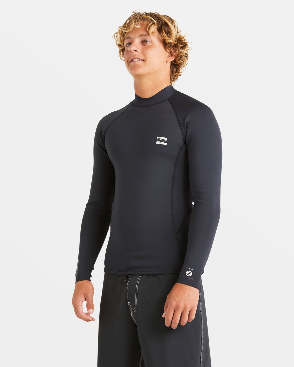 1/1mm Absolute Natural Upcycler Flatlock Back Zip Wetsuit Jacket - Black