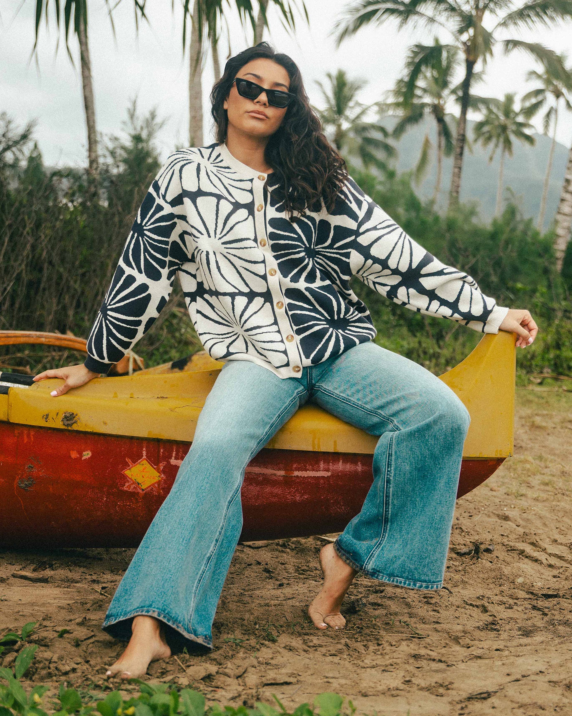 Overheated Cardi - Black Sands
