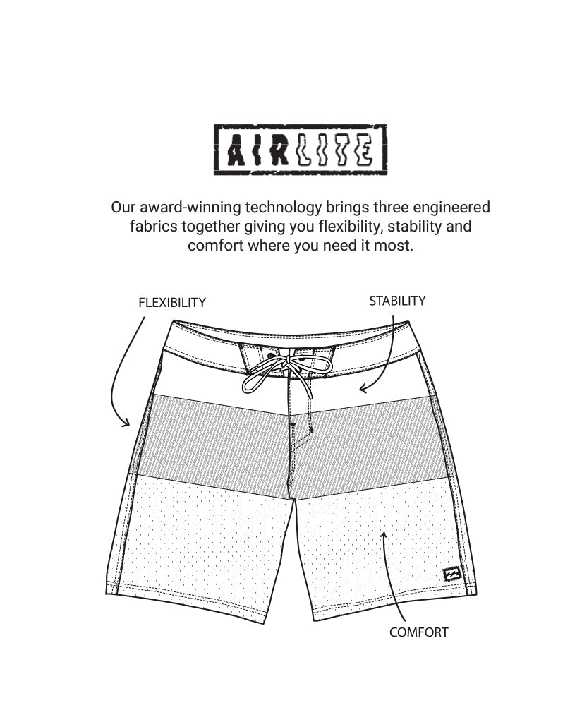 Straddie Airlite 20 Boardshorts - Steel Blue