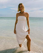 In The Sky Midi Dress - Salt Crystal
