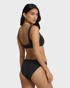 Sol Searcher Lowrider Full Bikini Bottoms - Black Pebble