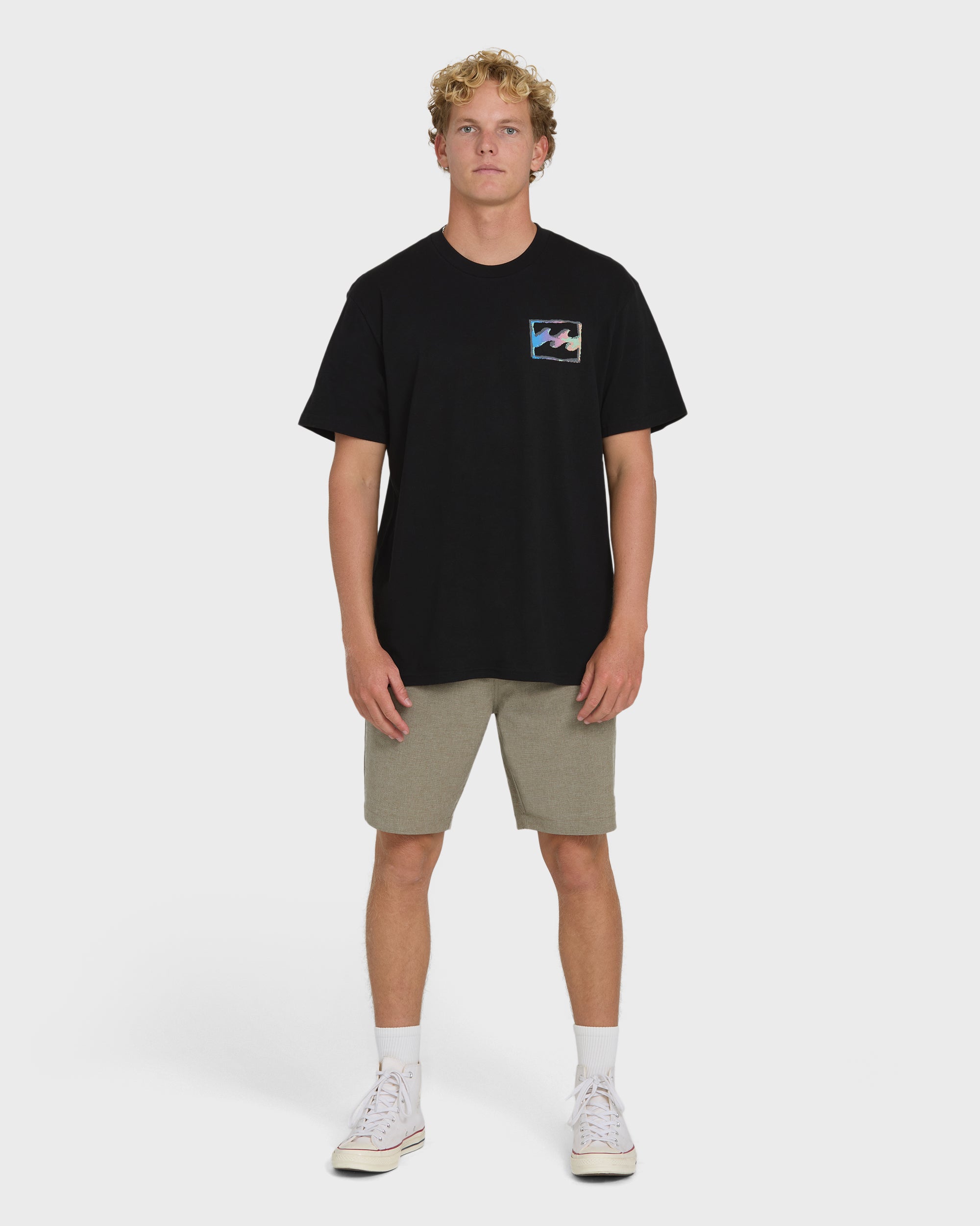 Crayon Wave Premium Short Sleeve T-Shirt - Black