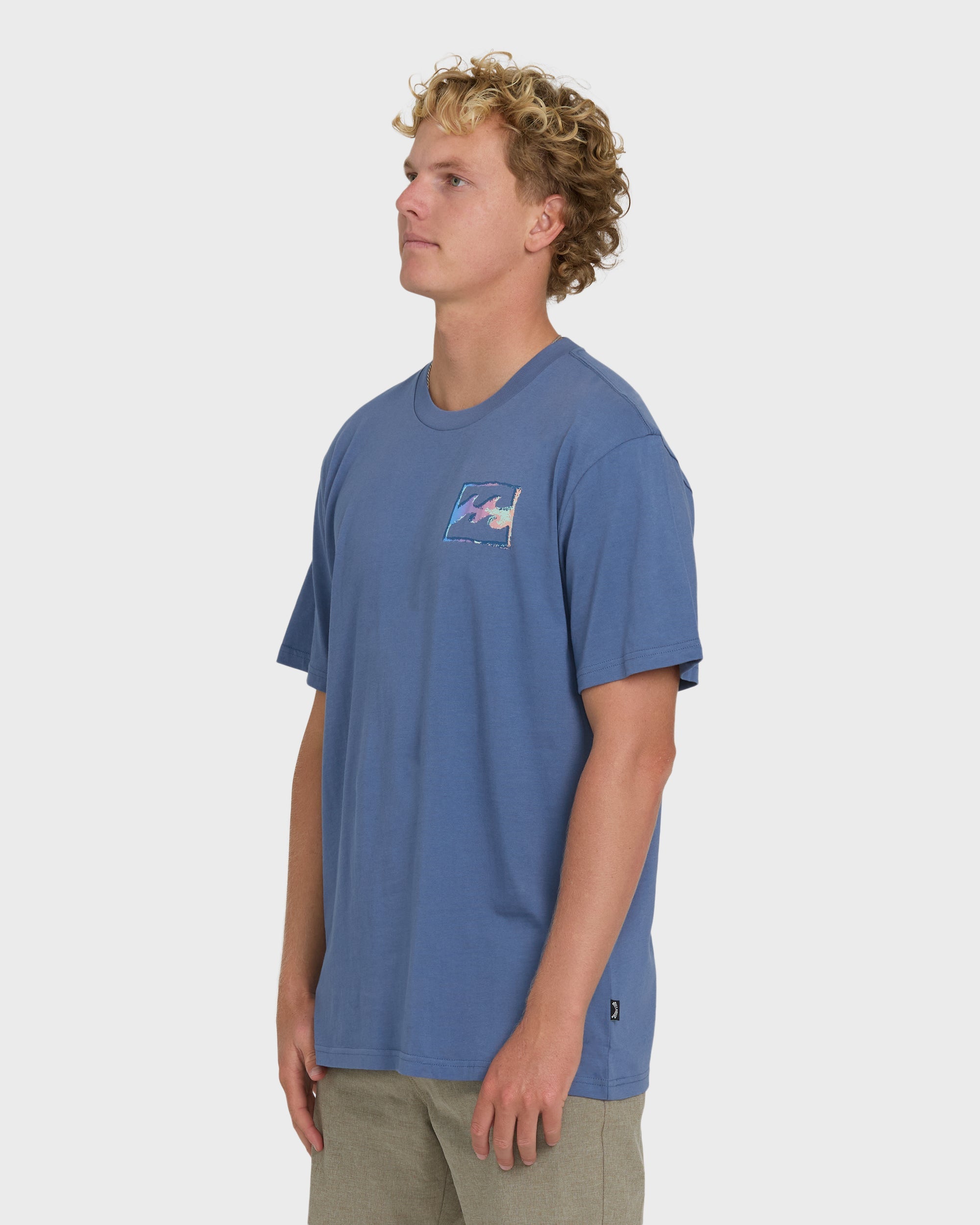 Crayon Wave Premium Short Sleeve T-Shirt - Blue Horizon