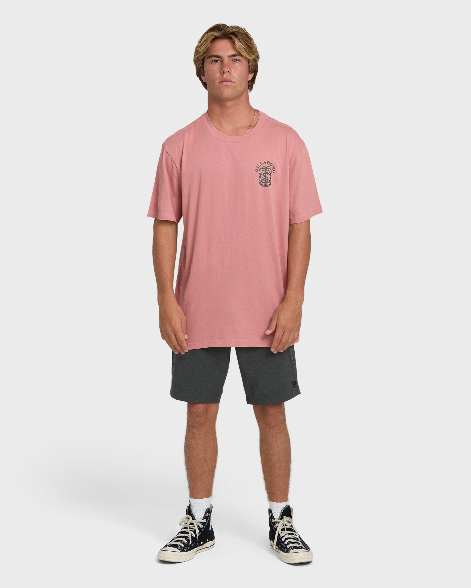 Forge Premium Short Sleeve Cotton T-Shirt - Ash Rose