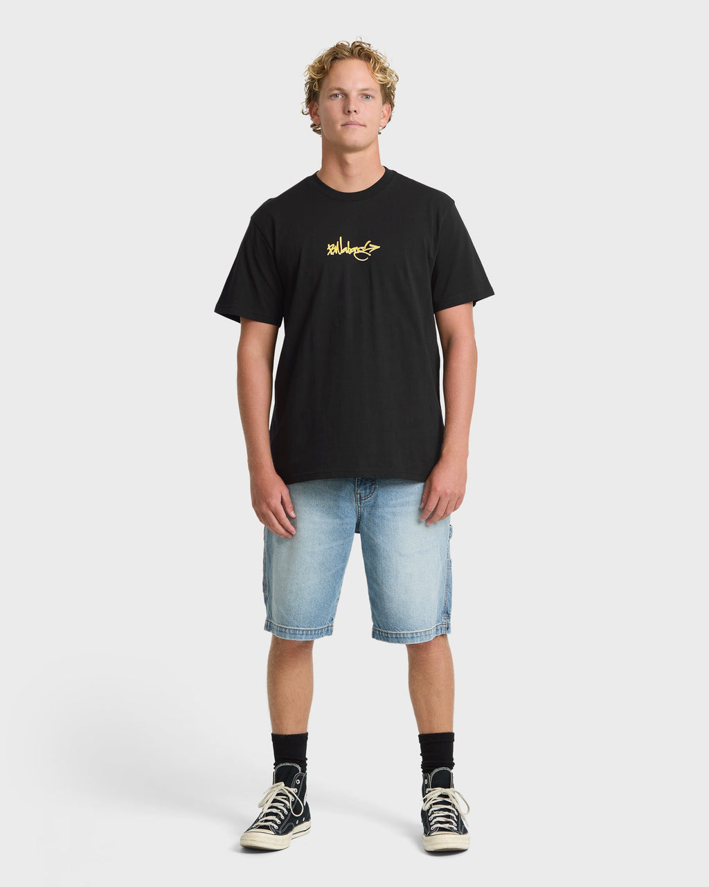 Occys Point Premium Short Sleeve Cotton T-Shirt - Black