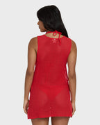 Rising Tides Cover-Up Dress - Fiesta Red