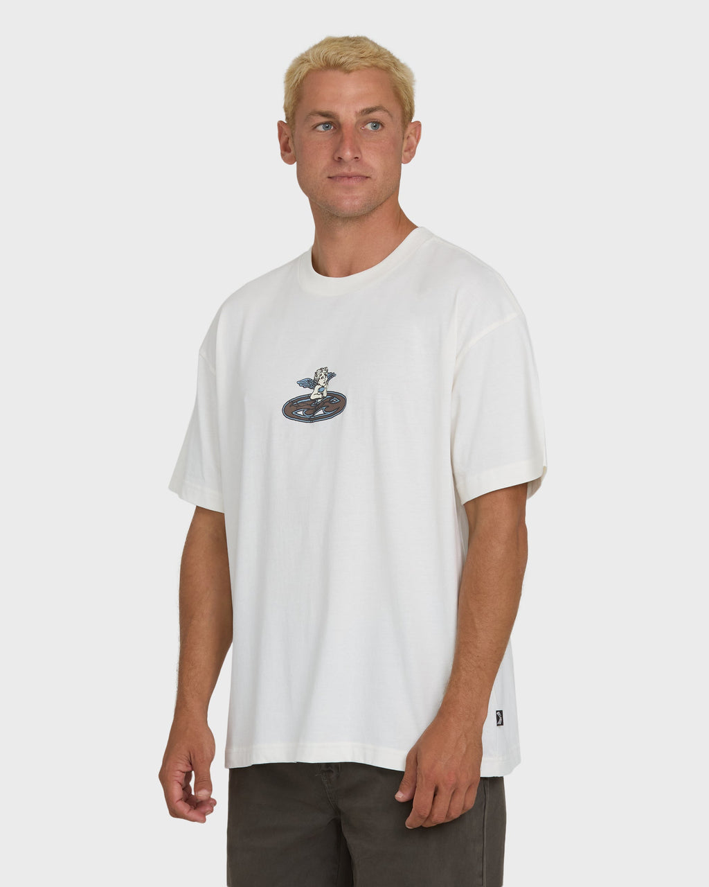 Bad Dog Cherub OG Knit Short Sleeve T-Shirt - Off White