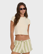 Shelly Short Sleeve Knit T-Shirt - Dove