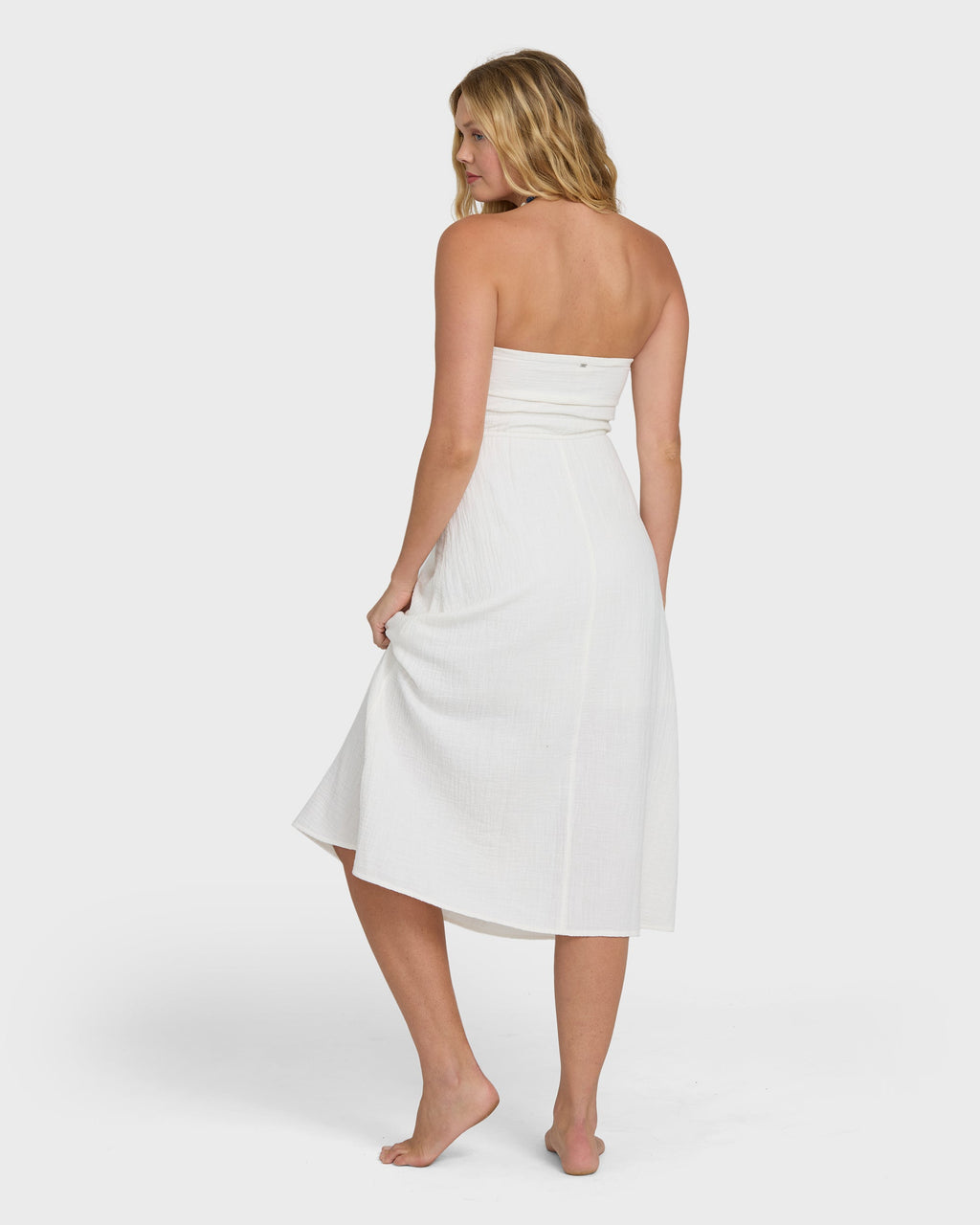 In The Sky Midi Dress - Salt Crystal