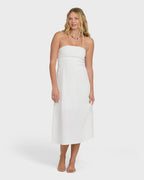 In The Sky Midi Dress - Salt Crystal