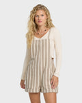 Beach Crush Yarn-Dyed Overalls - Cobblestone