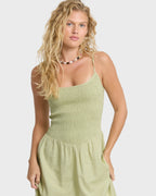 Hidden Cove Midi Dress - Smoke Green