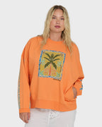 Palm Crewneck Sweatshirt - Tangerine