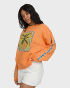 Palm Crewneck Sweatshirt - Tangerine