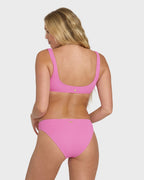 Summer Hi Lowrider Full Bikini Bottoms - Party Pink