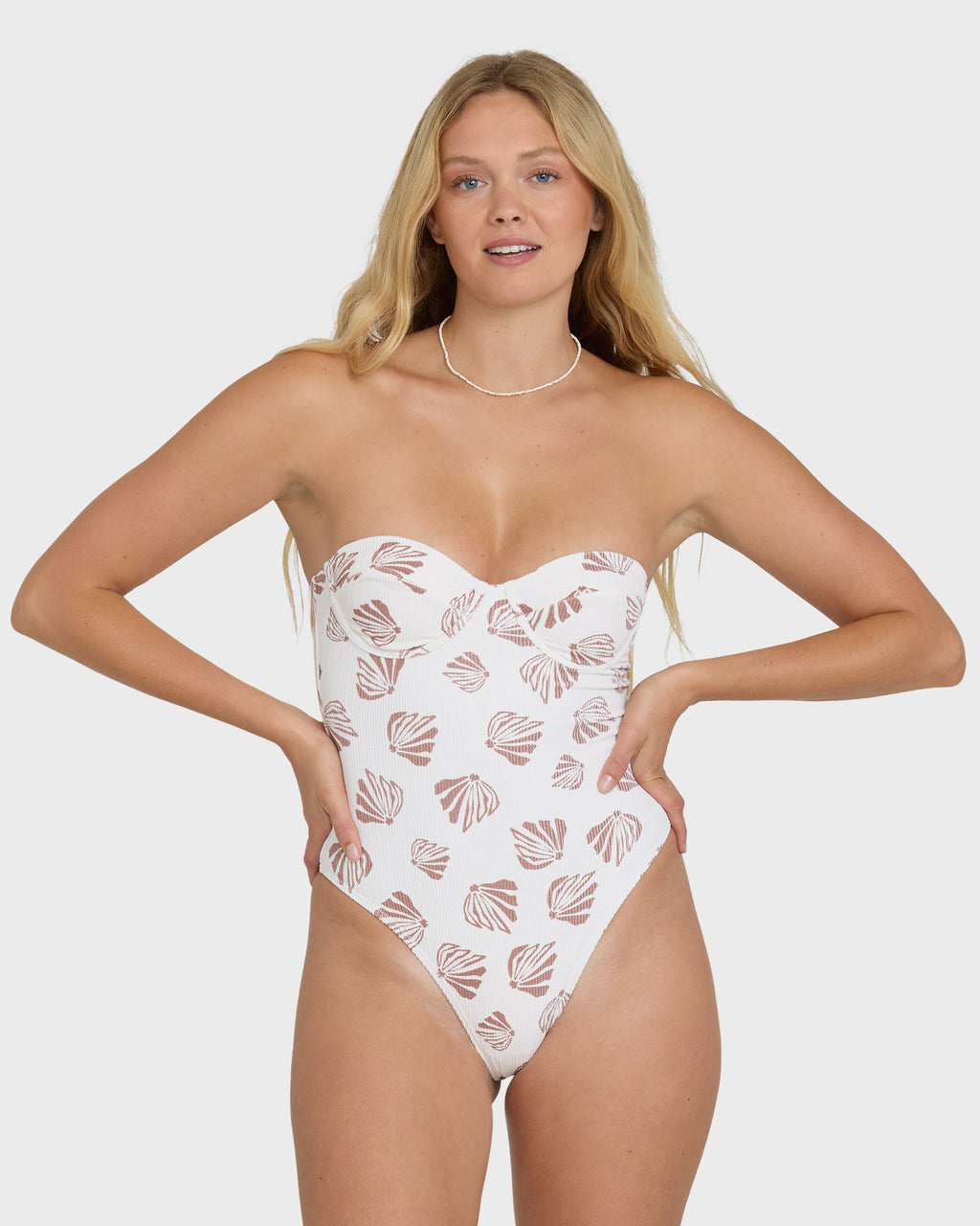 Sandy Shells Hailey One Piece Swimsuit - Salt Crystal