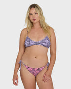Pretty Wild Ruched V Bralette Bikini Top - Sweet Lilac
