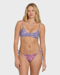 Pretty Wild Ruched V Bralette Bikini Top - Sweet Lilac