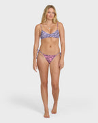 Pretty Wild Ruched V Bralette Bikini Top - Sweet Lilac