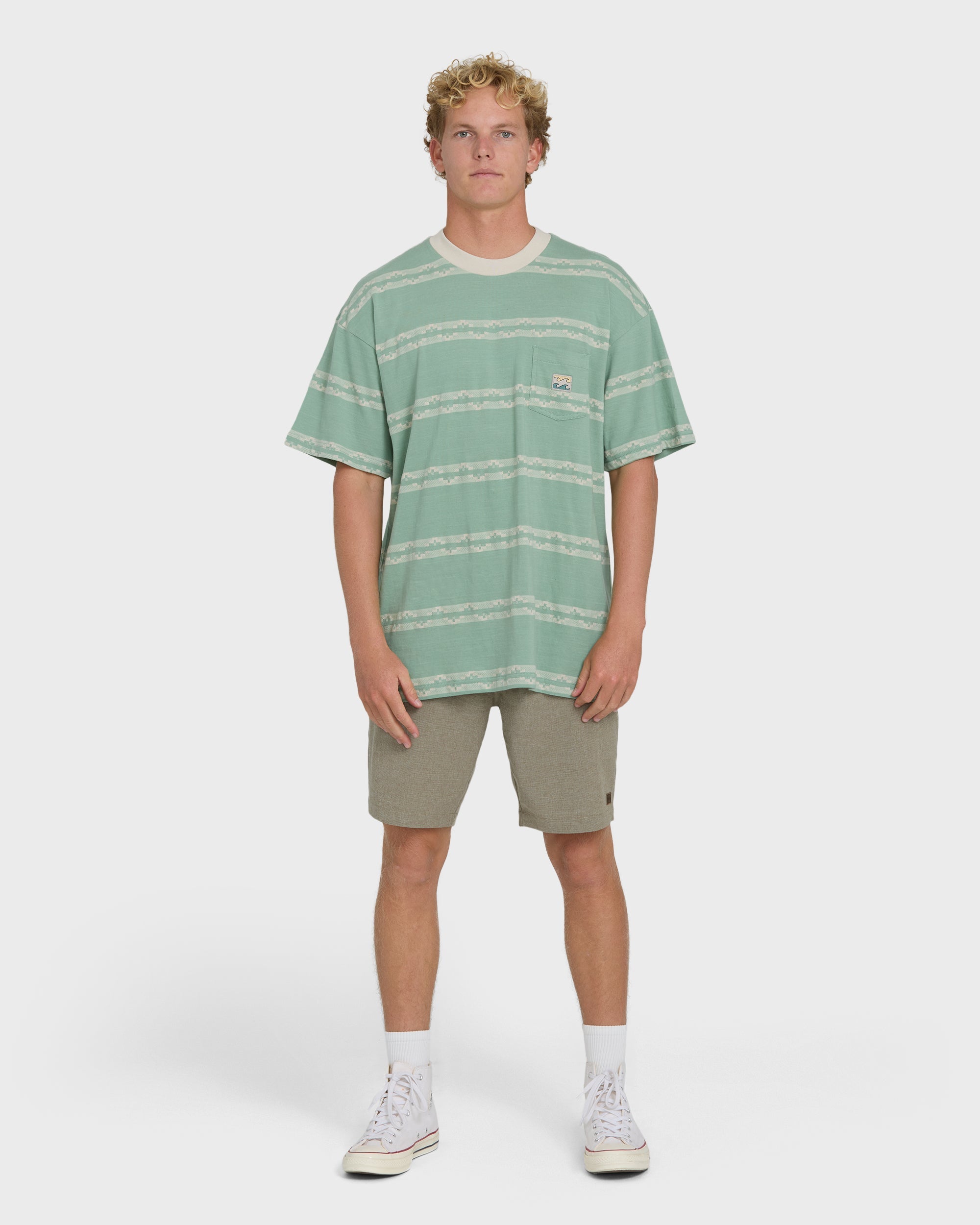 Baxter Short Sleeve Knit T-Shirt - Granite Green