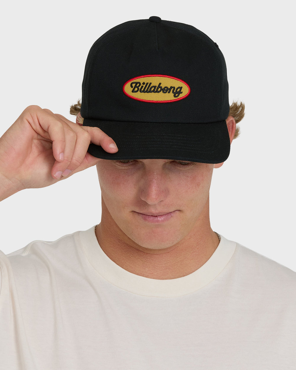 Caution Snapback Hat - Black