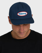 Caution Snapback Hat - Dark Denim