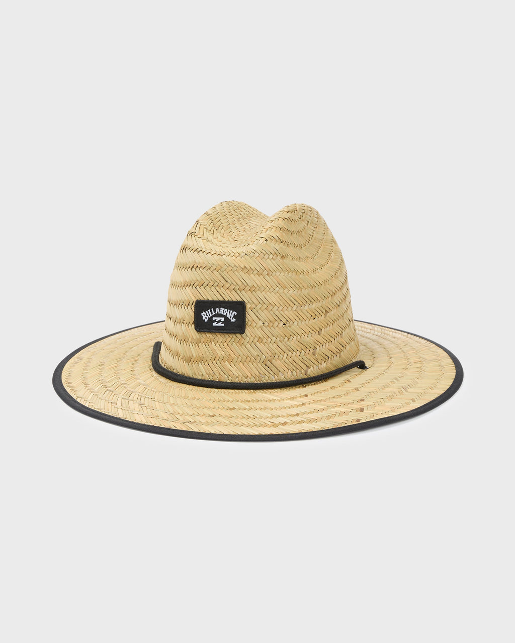 Tides Print Straw Lifeguard Hat - Jet Black